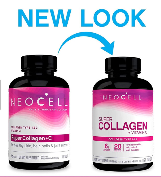 Viên uống neocell super collagen +c type 1&3, 120 viên