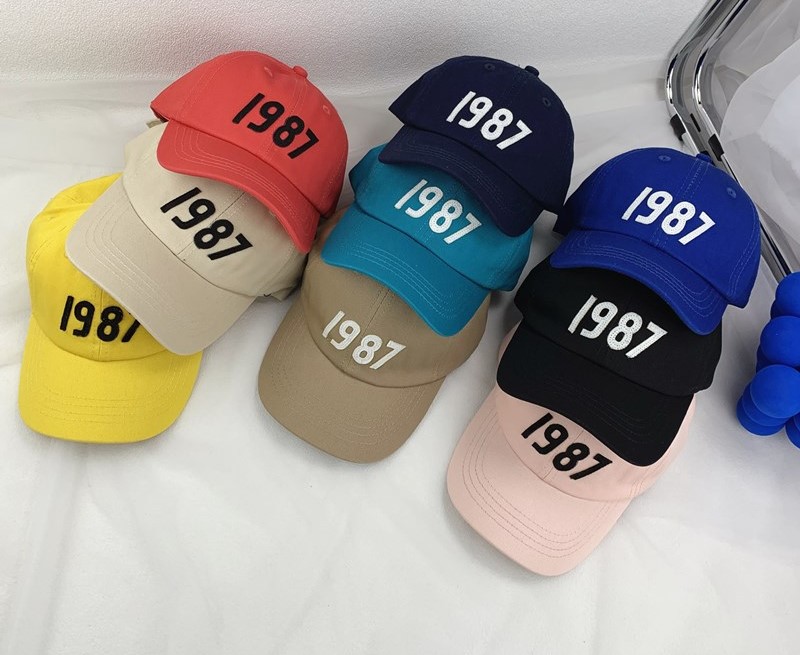 Mũ lưỡi trai thêu chữ 1987 thể thao cá tính dễ thương cho bé 3-8 tuổi