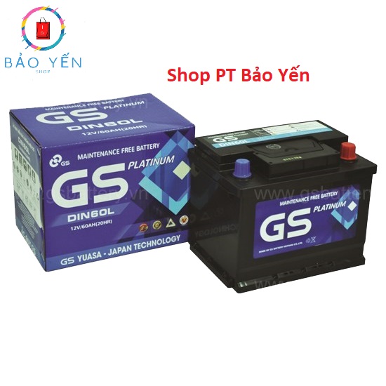 Ắc quy gs 12v 60ah din60l