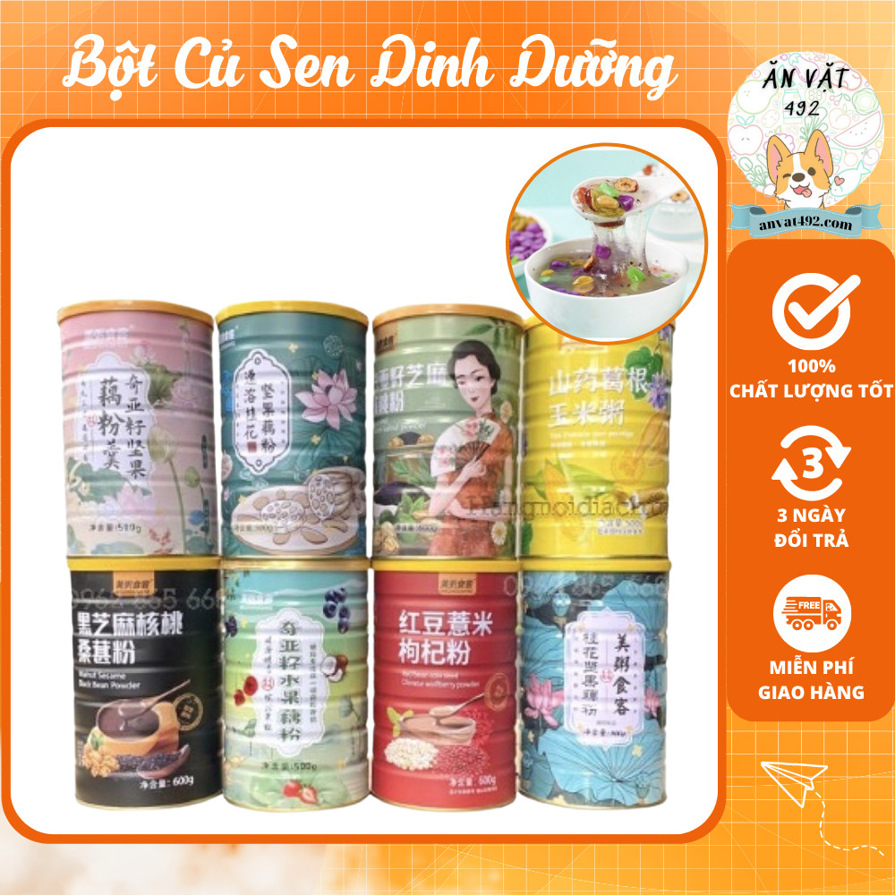 Bột Củ Sen Mix Hạt Dinh Dưỡng, Dưỡng Nhan, Ăn Kiêng - Ăn Vặt 492