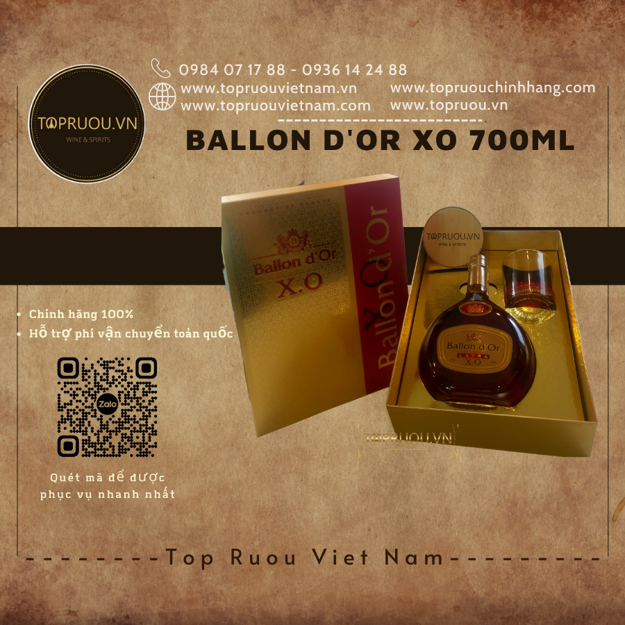 Ballon d'or xo 700ml - chính hãng 100%