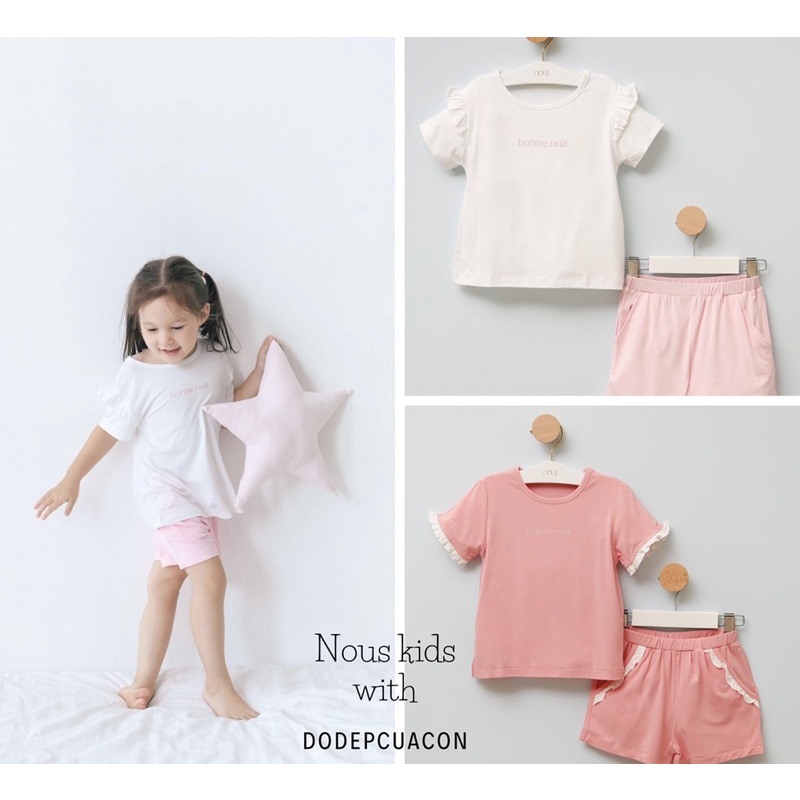 Bộ quần áo Nous bé gái cộc tay size 2-6 tuổi