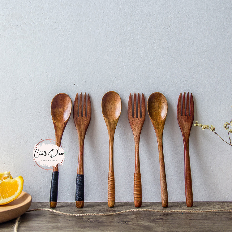 Thìa gỗ, dĩa gỗ, đũa gỗ - phụ kiện chụp ảnh, trang trí - chiu decor