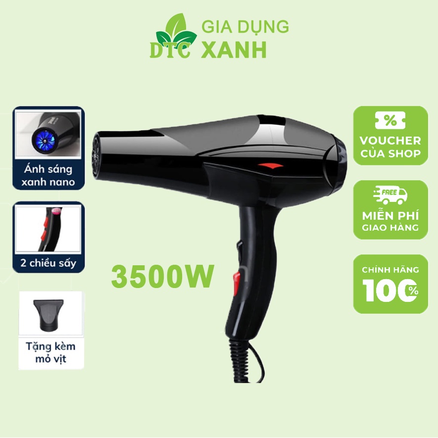 Máy sấy tóc 2 chiều nóng lạnh công suất lớn 3500w. máy sấy tóc công suất lớn , siêu khoẻ, salon