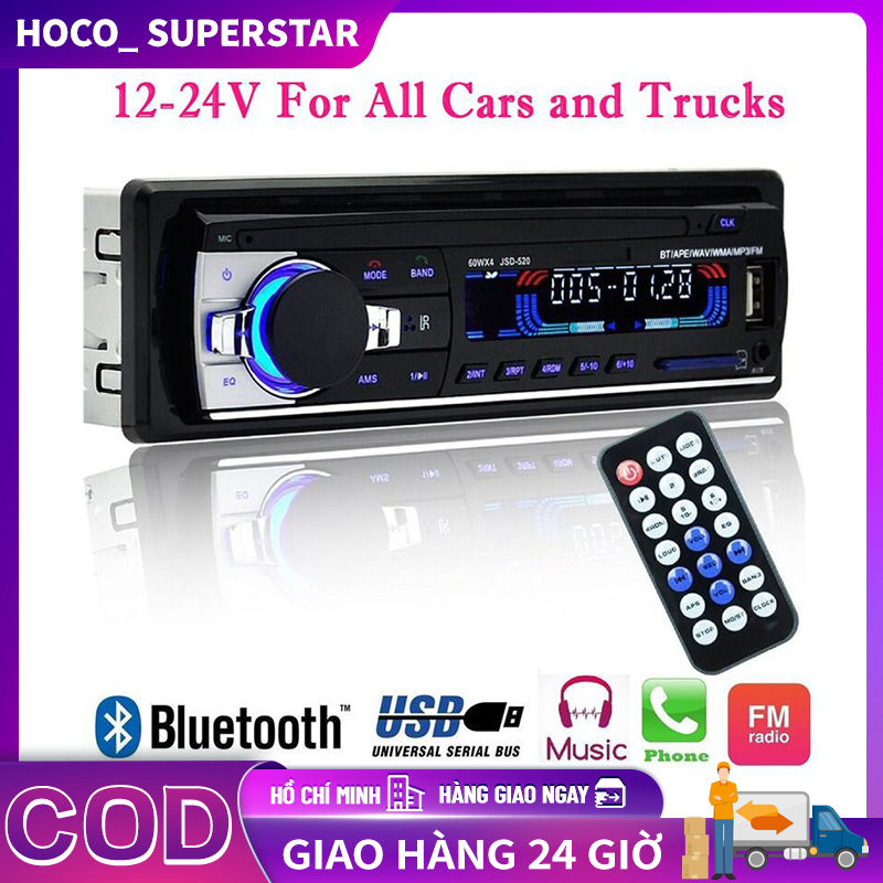 Giảm ₫78,695] Hobộ đầu nghe đài radio, bộ máy phát mp3/usb/sd/aux/fm  bluetooth 12v dành cho xe ô tô, xe bán tải, xe tải - tháng 2/2023 - BeeCost