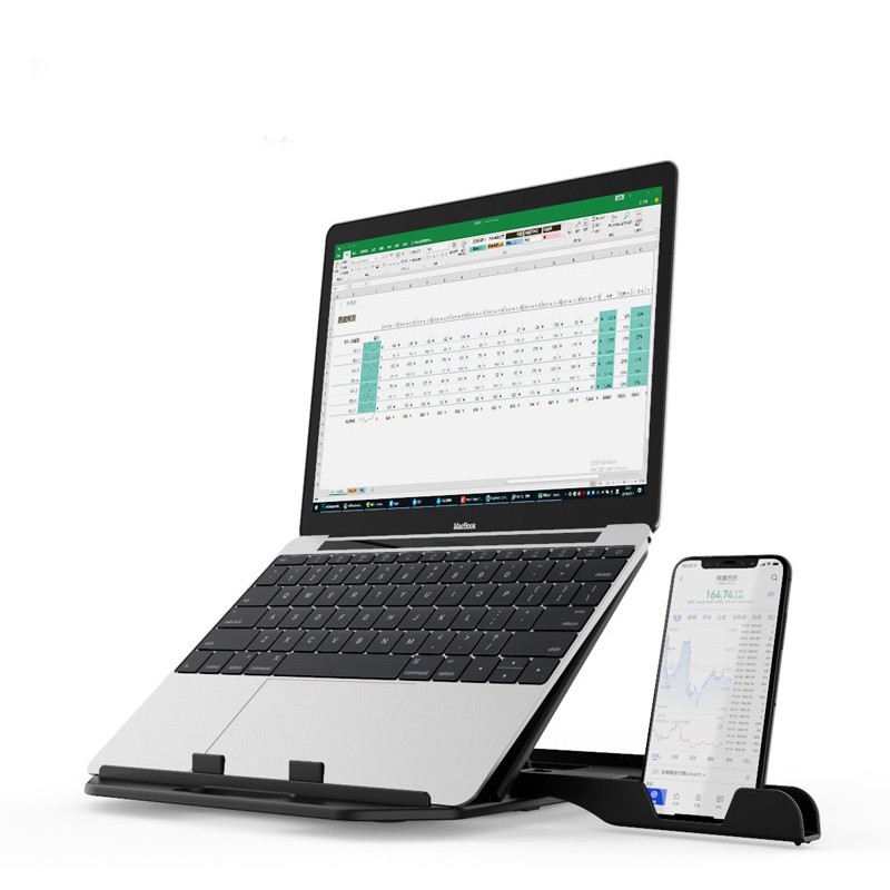 Giá đỡ laptop - Giá đỡ điện thoại, ipad cùng lúc