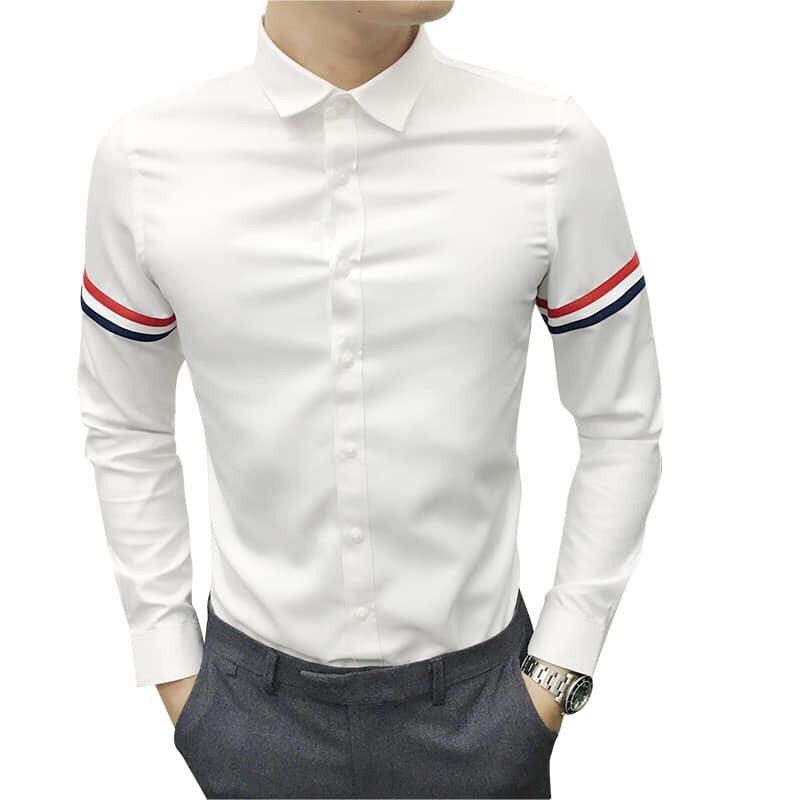 Áo Sơ Mi QUỐC DÂN Dài Tay Nam Thời Trang (Viền tay)