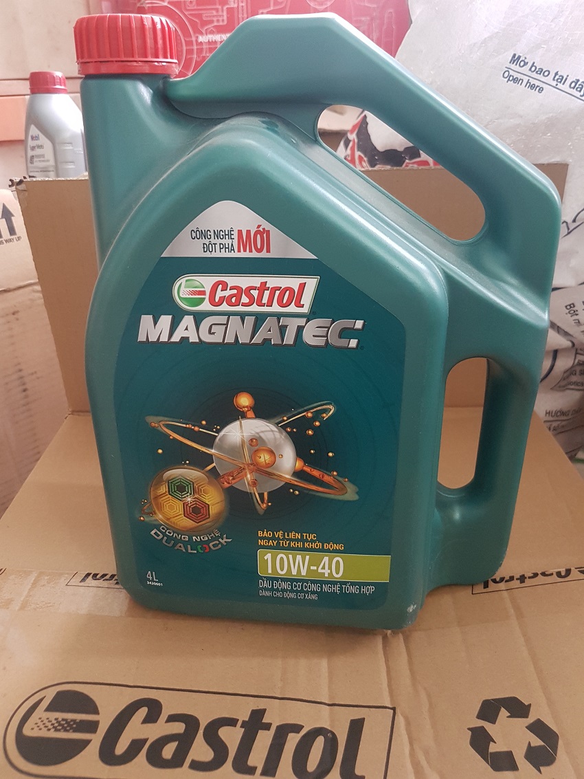 [HCM]NHớt ô tô Castrol Magnatec4L10W40động cơ xăngAPI SN