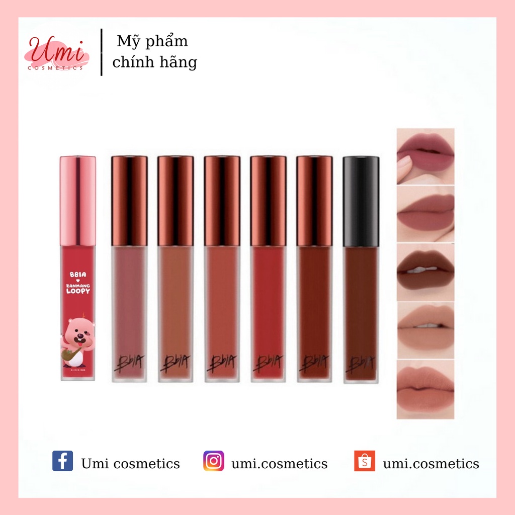 Son Kem Lì Bbia Last Velvet Lip Tint đủ màu