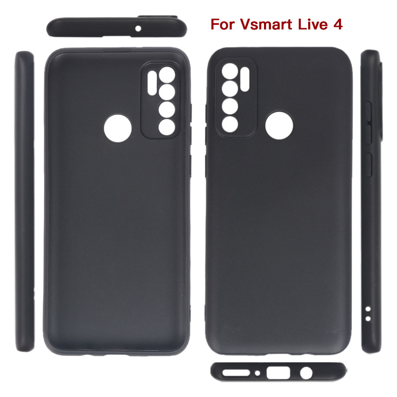 Ốp dẻo đen Vsmart Live 4 - Nhám, có bảo vệ camera