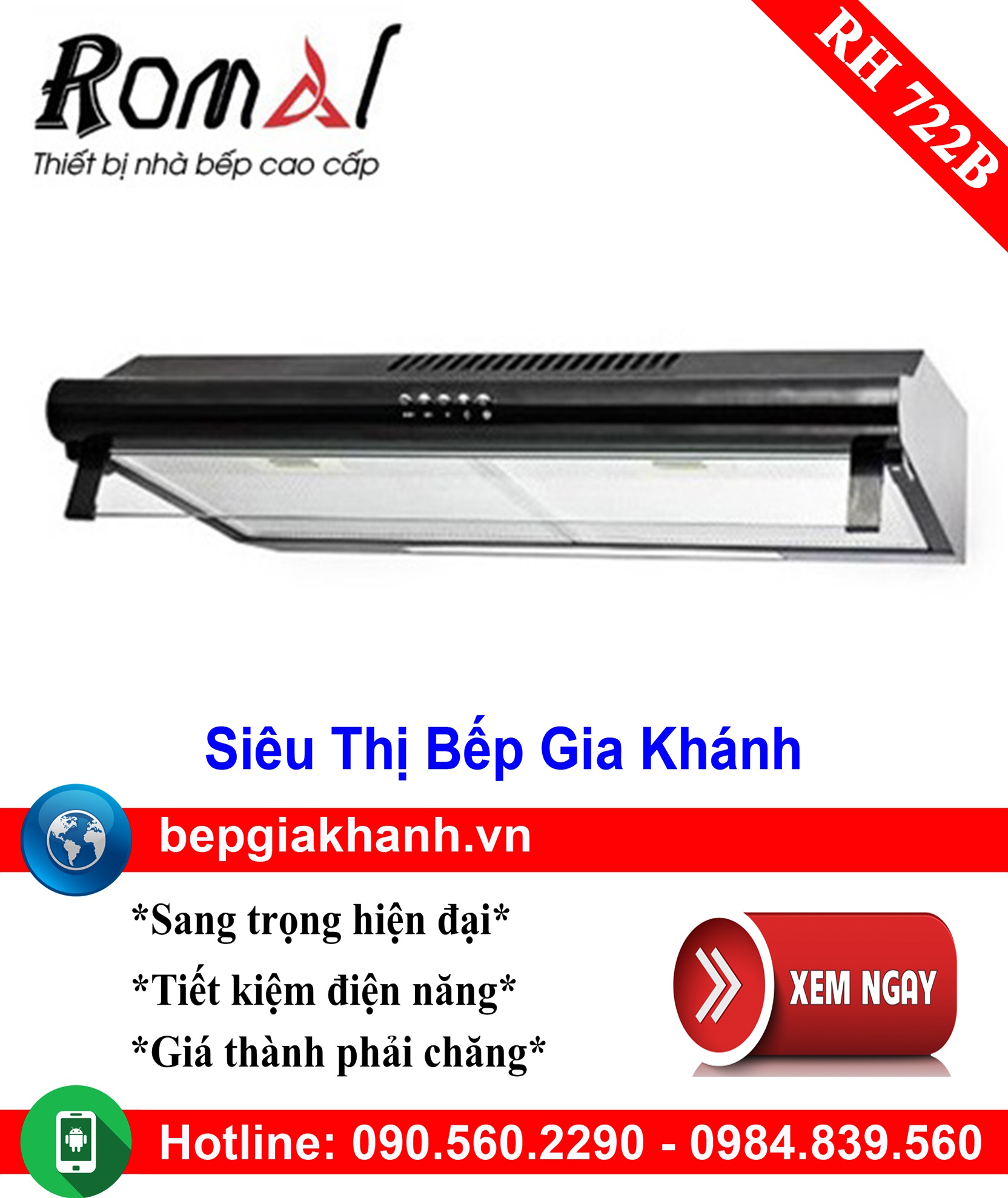 [HCM]Máy hút mùi cổ điển 70cm Romal RH 722B, máy hút mùi nhà bếp, máy hút mùi bếp, máy hút mùi kính cong, máy hút mùi canzy, máy hút mùi mini, máy hút mùi âm trần, máy hút mùi electrolux, may hut mui