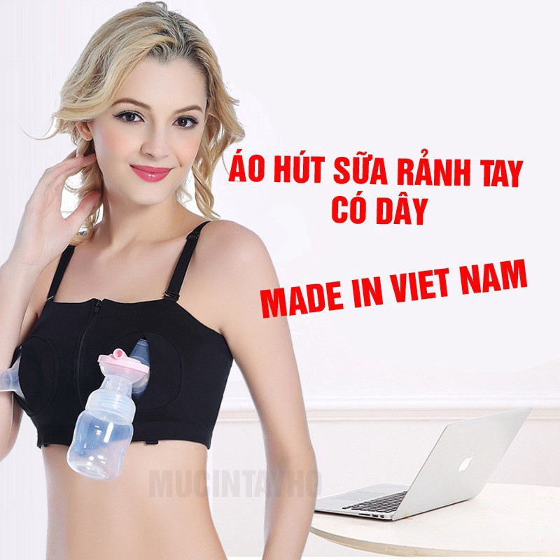 Áo hút sữa rảnh tay loại có dây hàng VN