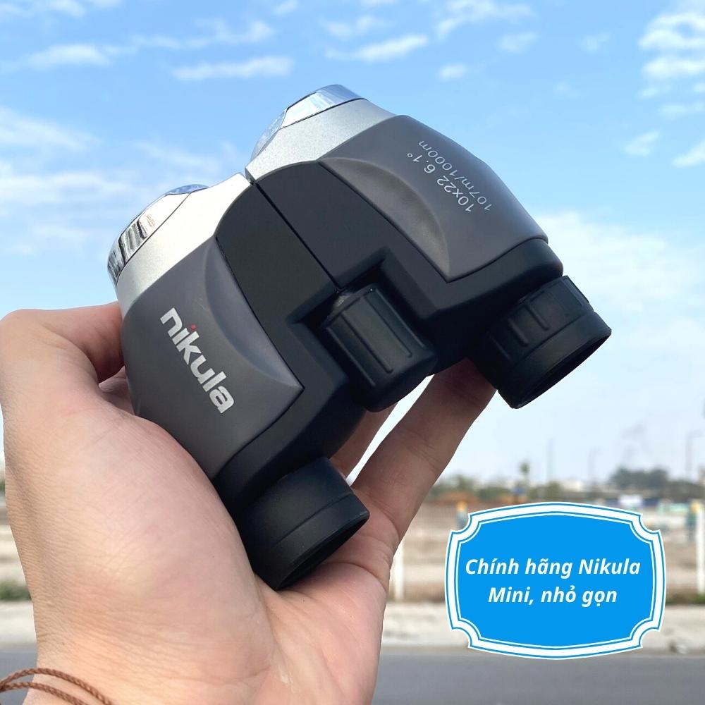 Ống nhòm du lịch Nikula 10x22 mini cao cấp, giá rẻ - Độ phóng đại 10x, tầm nhìn 1000m rõ nét