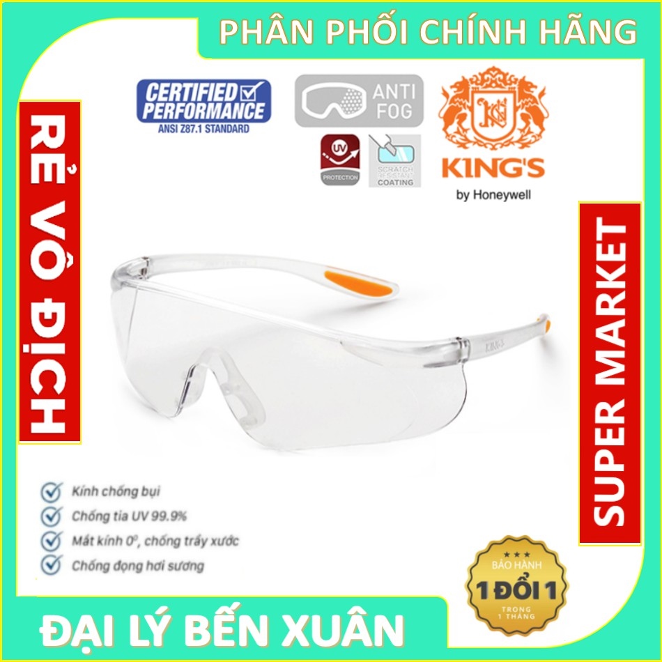 ❁ Kính bảo hộ s Ky1151 kính chống bụi chống tia chống trầy xước đọng hơi sương (màu trắng trong)