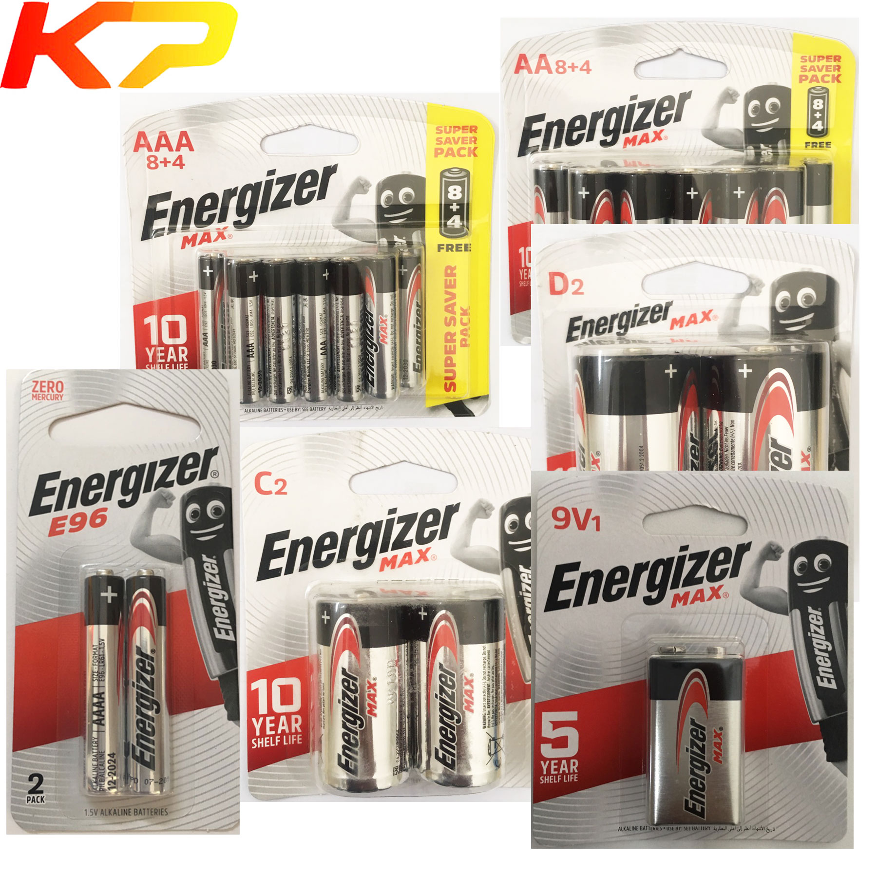 [HCM]Pin AA, AAA, D, C, 9V, AAAA Energizer Alkaline Chính hãng