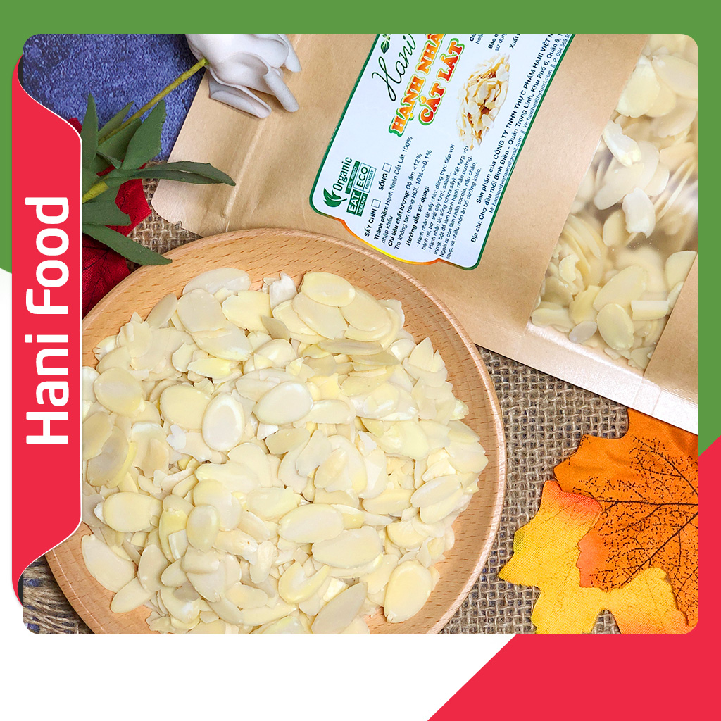 500g hạnh nhân cắt lát, hạnh nhân lát tươi nhập khẩu 100%, chuyên làm bánh, kem, chè 💝 hani food