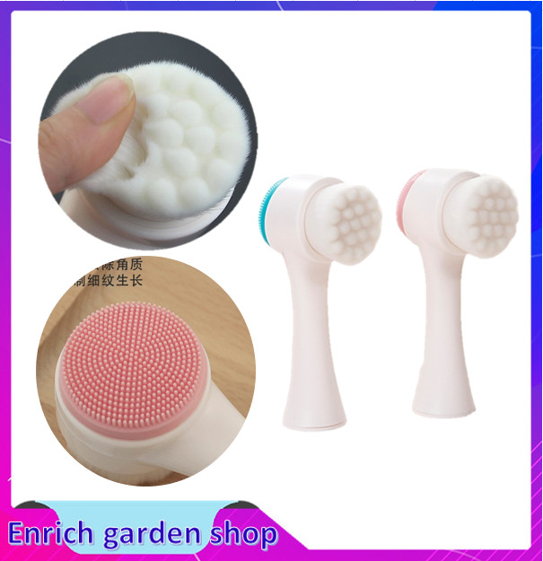 Cọ massage rửa mặt silicon 2 đầu thông minh mềm mại