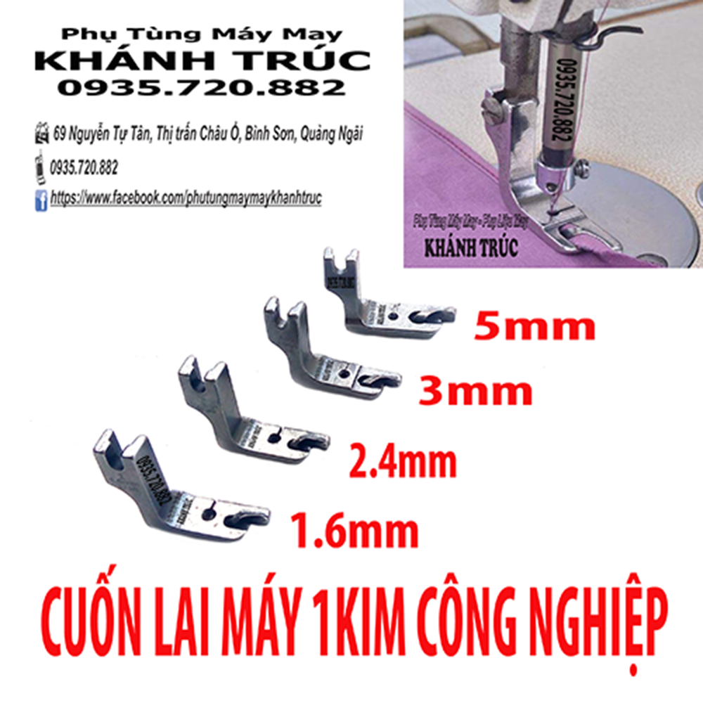 [Từ 1.6mm đến 5mm] Chân vịt cuốn lai thành phẩm từ 1.6mm đến 5mm máy may 1kim công nghiệp