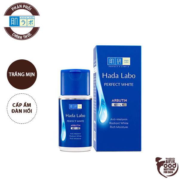 Sữa dưỡng trắng da Hada Labo Perfect White Arbutin Milk 90ml