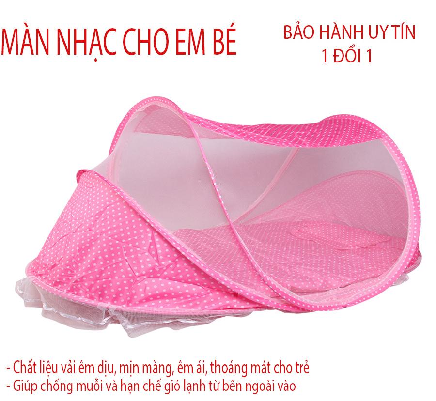Màn Nhạc CHo Bé, Màn Nhạc CHống Muỗi An Toàn CHo Bé, Màn Dễ Gấp Gọn, Chất Liệu Mịn Màng , Êm Ái, Thoáng Mát Cho Bé Chỉ Có Tại Belmons