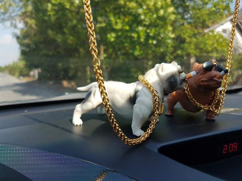 Chó pitbull trang trí taplo siêu ngầu siêu bảnh