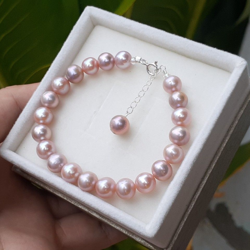 Vòng tay ngọc trai thật, kiểu lắc tay dễ thương