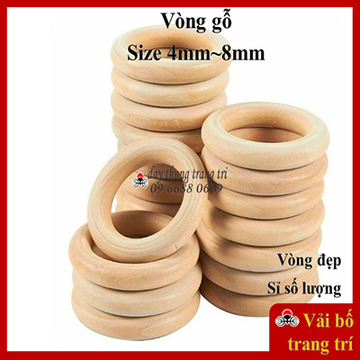 Vòng gỗ, vòng dreamcatcher, vòng gỗ macrame, vòng gỗ decor, trang trí, làm handmade, vòng đuổi bắt giấc mơ
