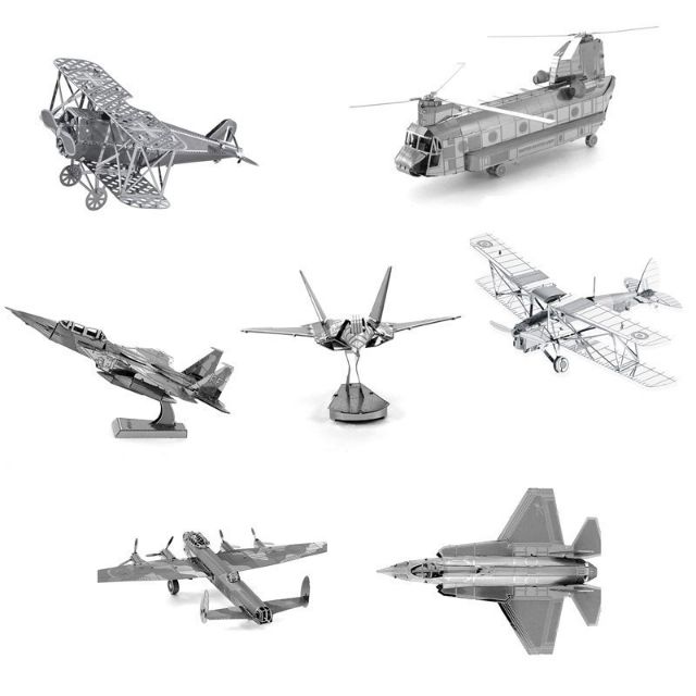 Mua Đồ chơi lắp ráp gỗ 3D Bộ 9 Mô hình Máy bay Chiến đấu Laser tại Mozakids   Mô hình gỗ 3D  Tiki