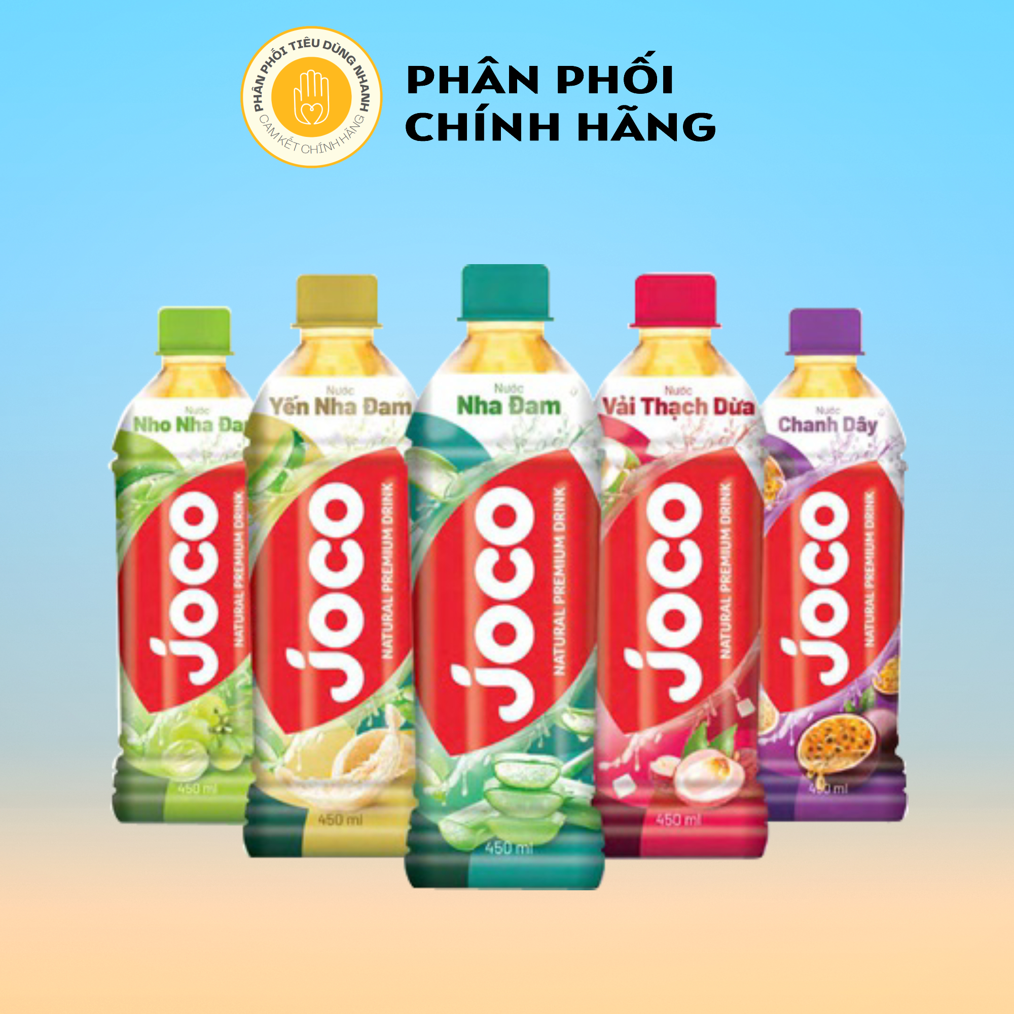 Chai nước giải khát trái cây joco 450ml - vị chanh dây