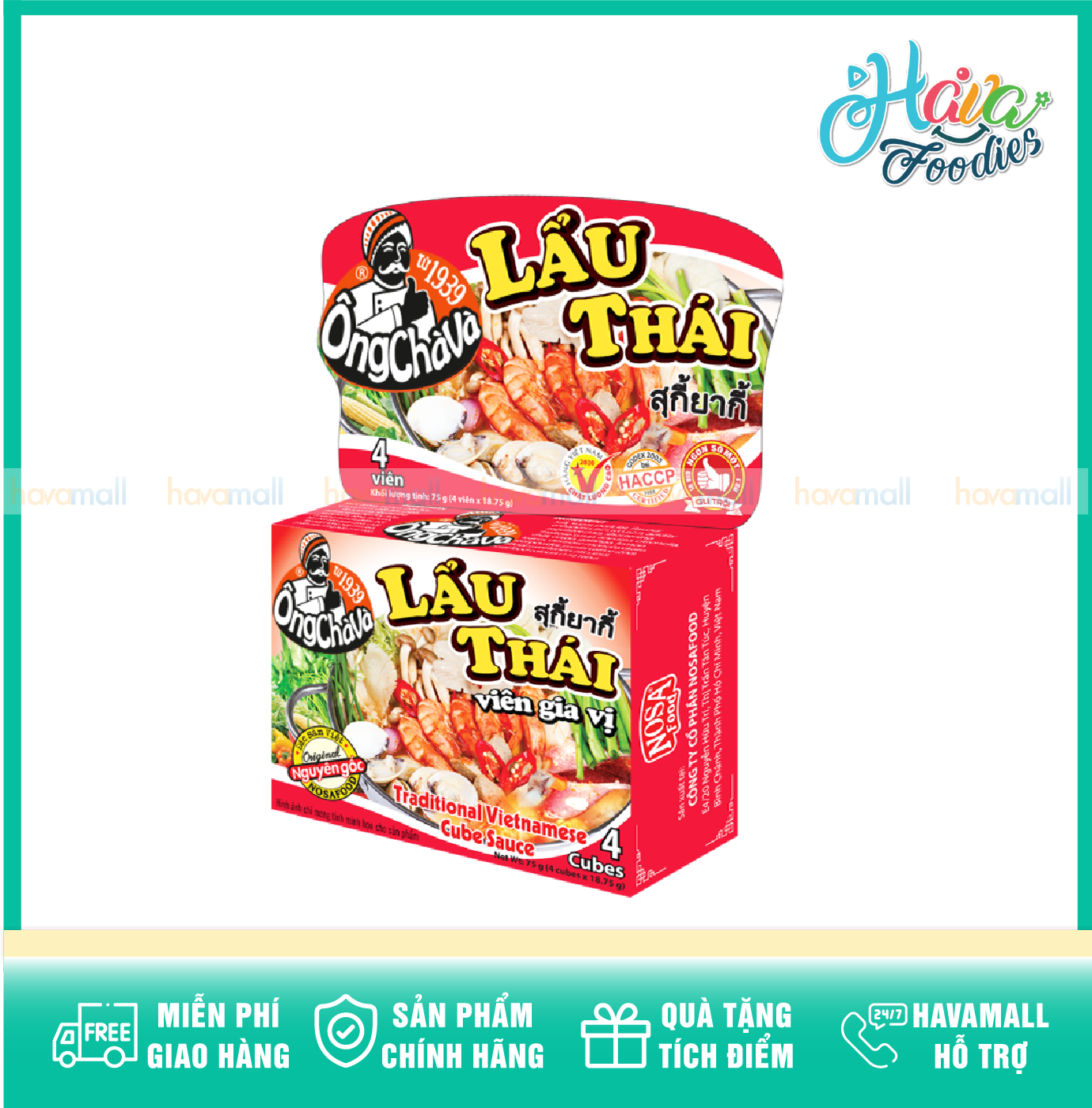 Viên gia vị lẩu thái ông chà và 75g