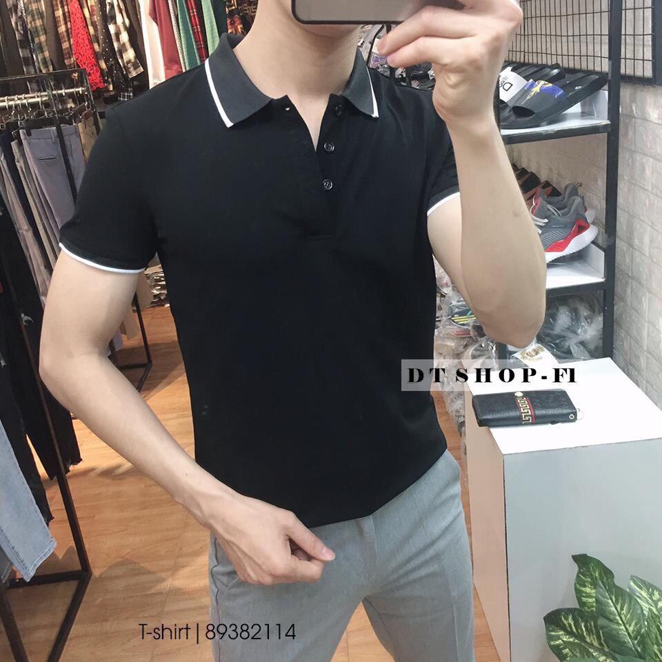 Áo Thun Nam có cổ đẹp Áo phông nam cổ bẻ chất liệu cotton co giãn