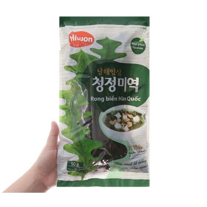 [Có sẵn] Rong biển nấu canh Miwon vị truyền thống 50g, là nguồn thực phẩm sạch giá thành rẽ, tiết kiệm cho gia đình