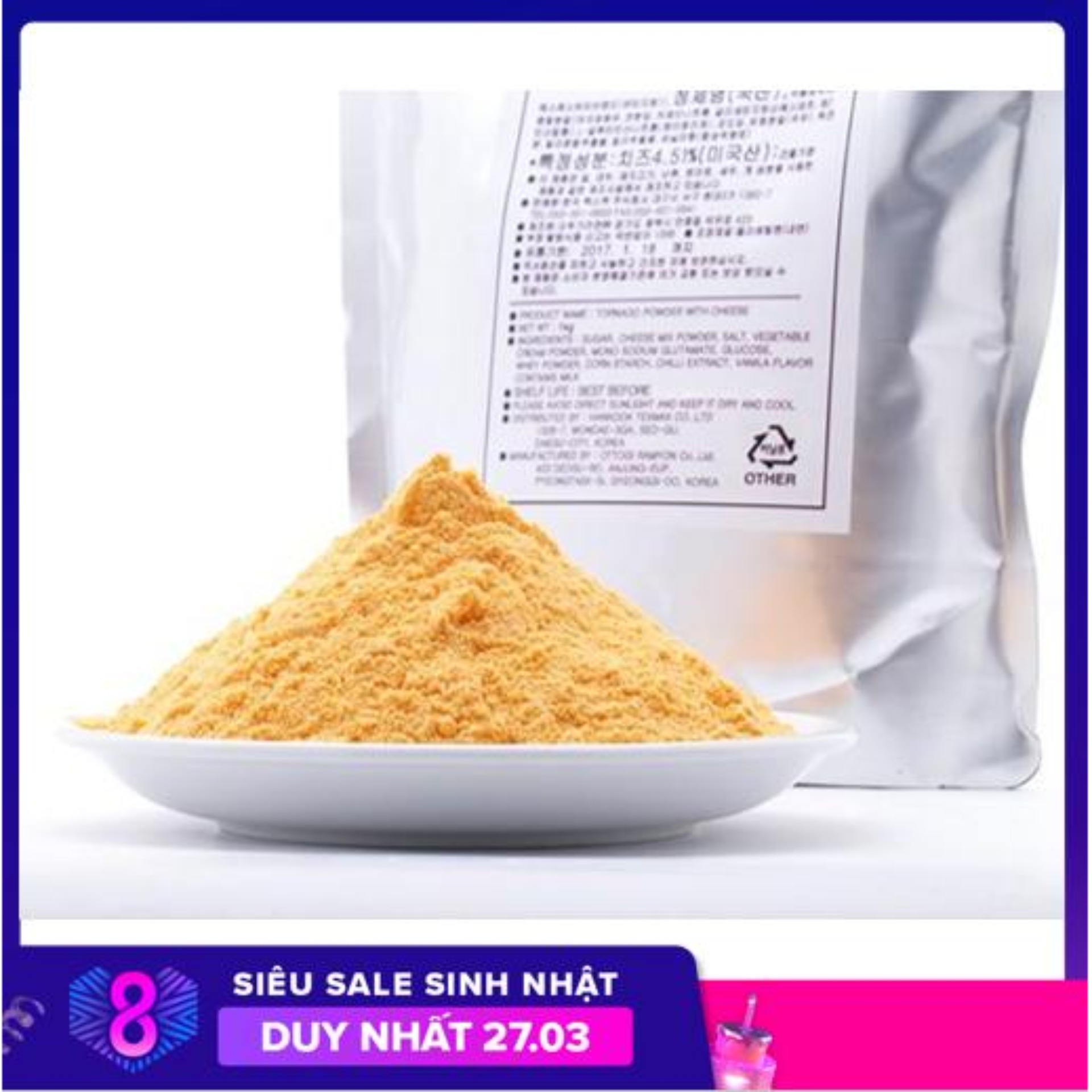 500g bột phô mai hàn quốc