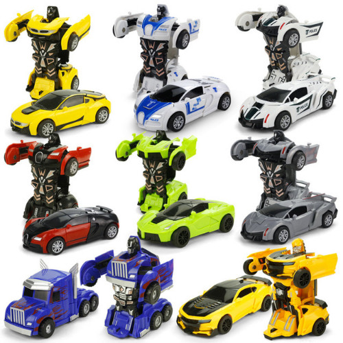 Ô tô biến hình robot Transformers cho bé trai, đồ chơi biến hình