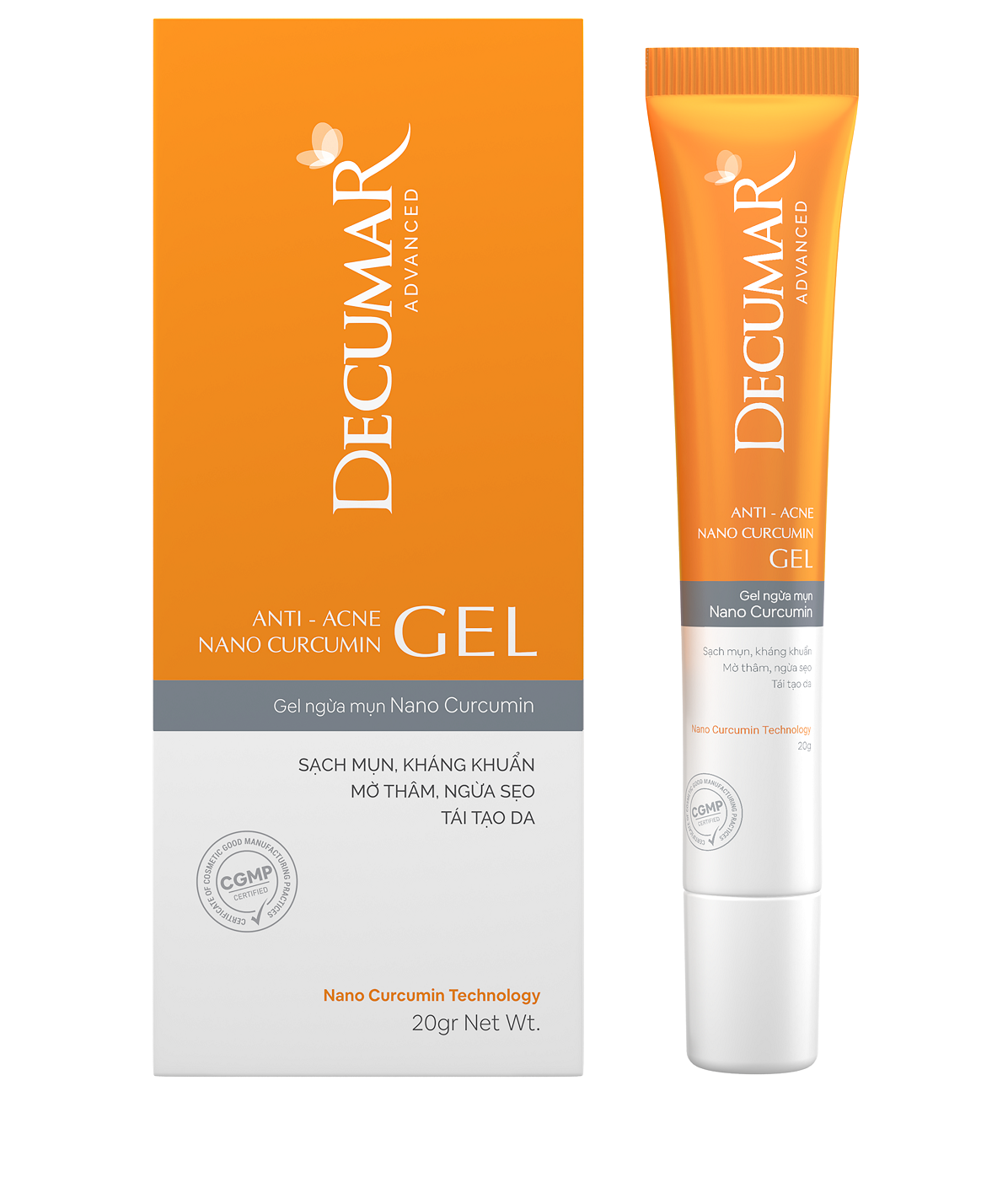 Kem ngừa mụn Decumar Advanced 20g - Kem nghệ từ Nano curcumin - Hết mụn kem giảm thâm sẹo