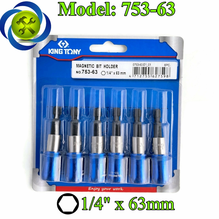 Đầu nối mũi vít kingtony 753-63 loại 1/4 dài 63mm