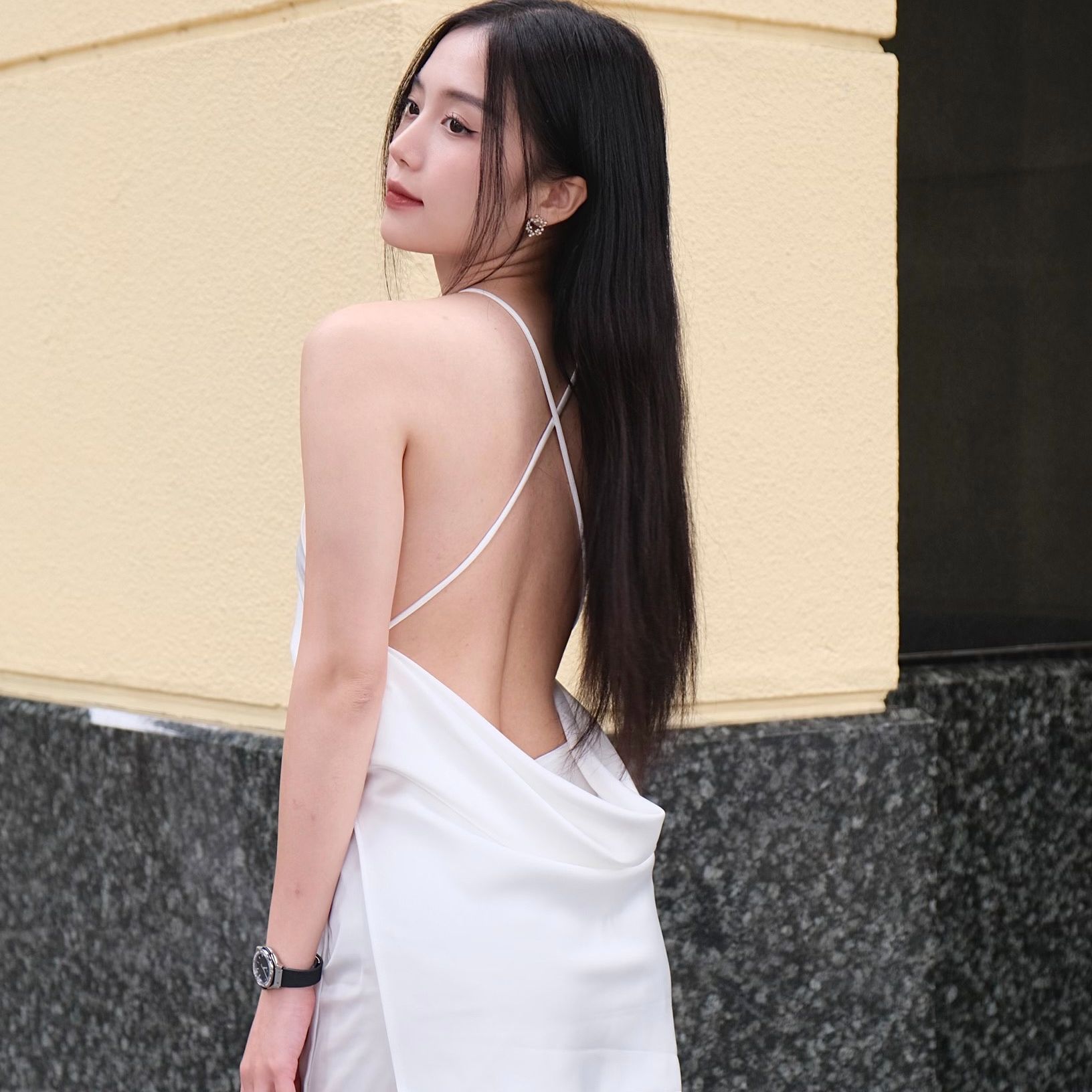 N'rosé - áo kiểu yếm nữ hở lưng duyên dịu dàng dạo phố as0301