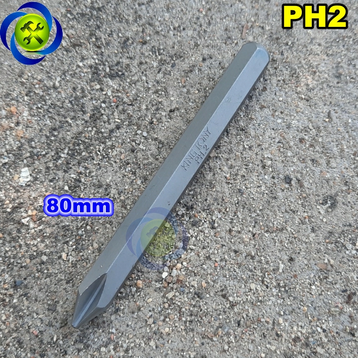 Mũi vít đóng bake ph2 kingtony 188002p no.2 x 80mm