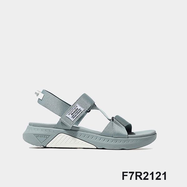 Sandals Shondo F7 Racing đế xám phối trắng quai xám F7R2121