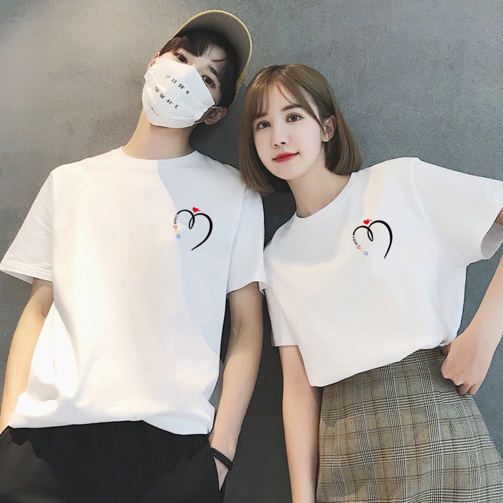Áo thun đôi basic nam nữ hot, áo thun hè nam nữ cotton 100%