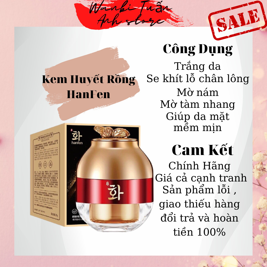 Kem huyết rồng Trắng Da Huyết Rồng HANFEN huyết rồng [Bán lỗ xin đánh giá]