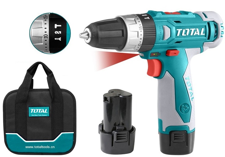 Máy khoan búa dùng pin li-ion 12v total tidli228120