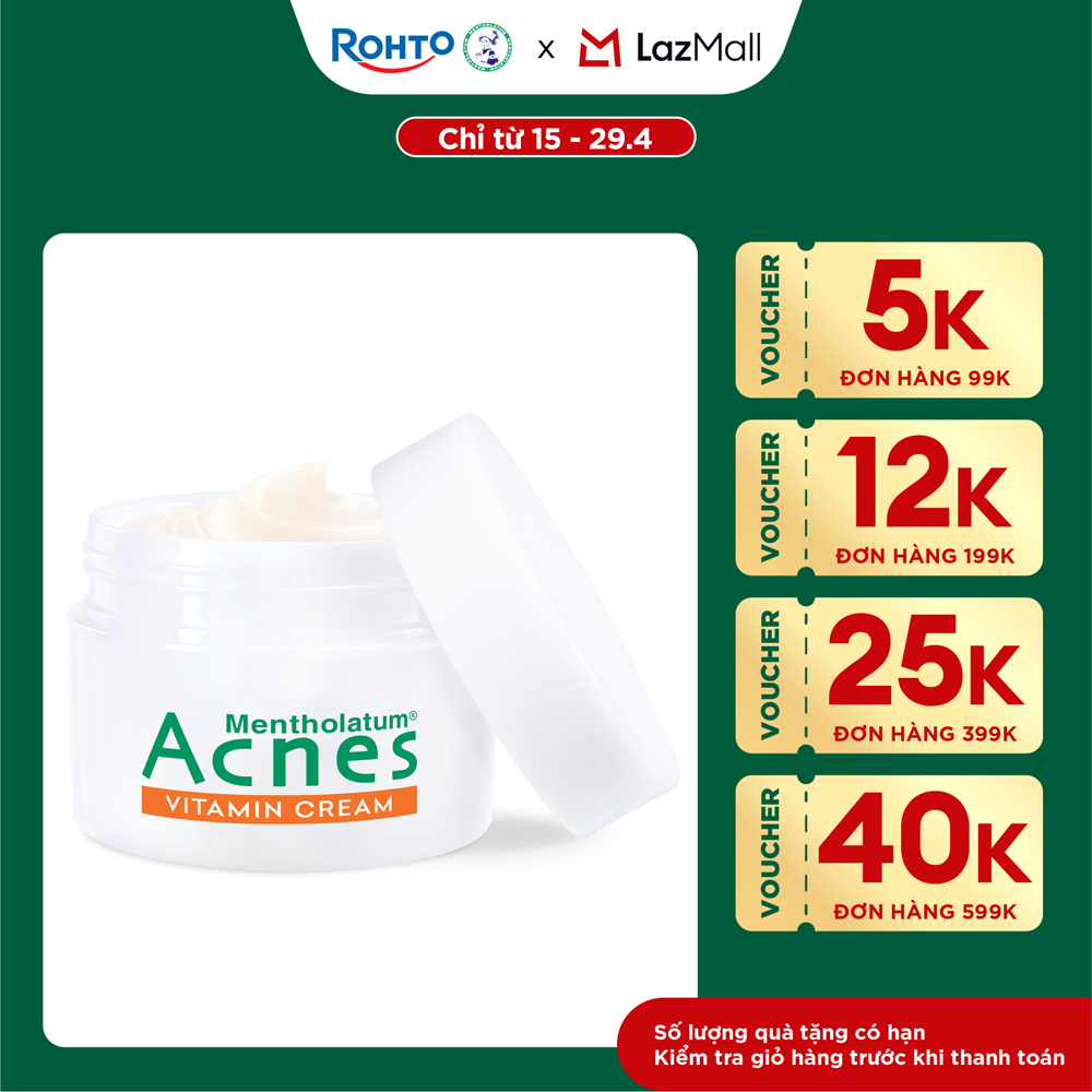 Kem dưỡng vitamin làm sáng da mờ sẹo thâm Acnes Vitamin Cream 50g