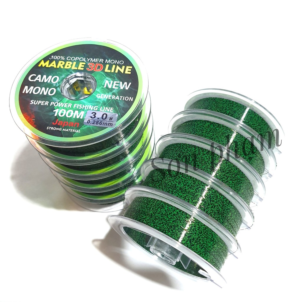 Cước câu cá Mono 3D tàng hình - Chất lượng cao - Chuyên làm dây trục câu Tay, đài, Lục, Lancer 10 cuộn liền [chuyendocau