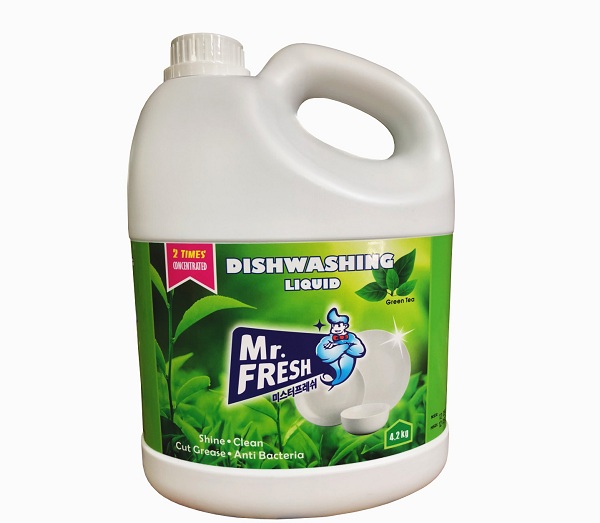 [HCM]Nước rửa chén bát siêu đậm đặc Mr.Fresh 4.2kg Hương Trà xanh BHO29