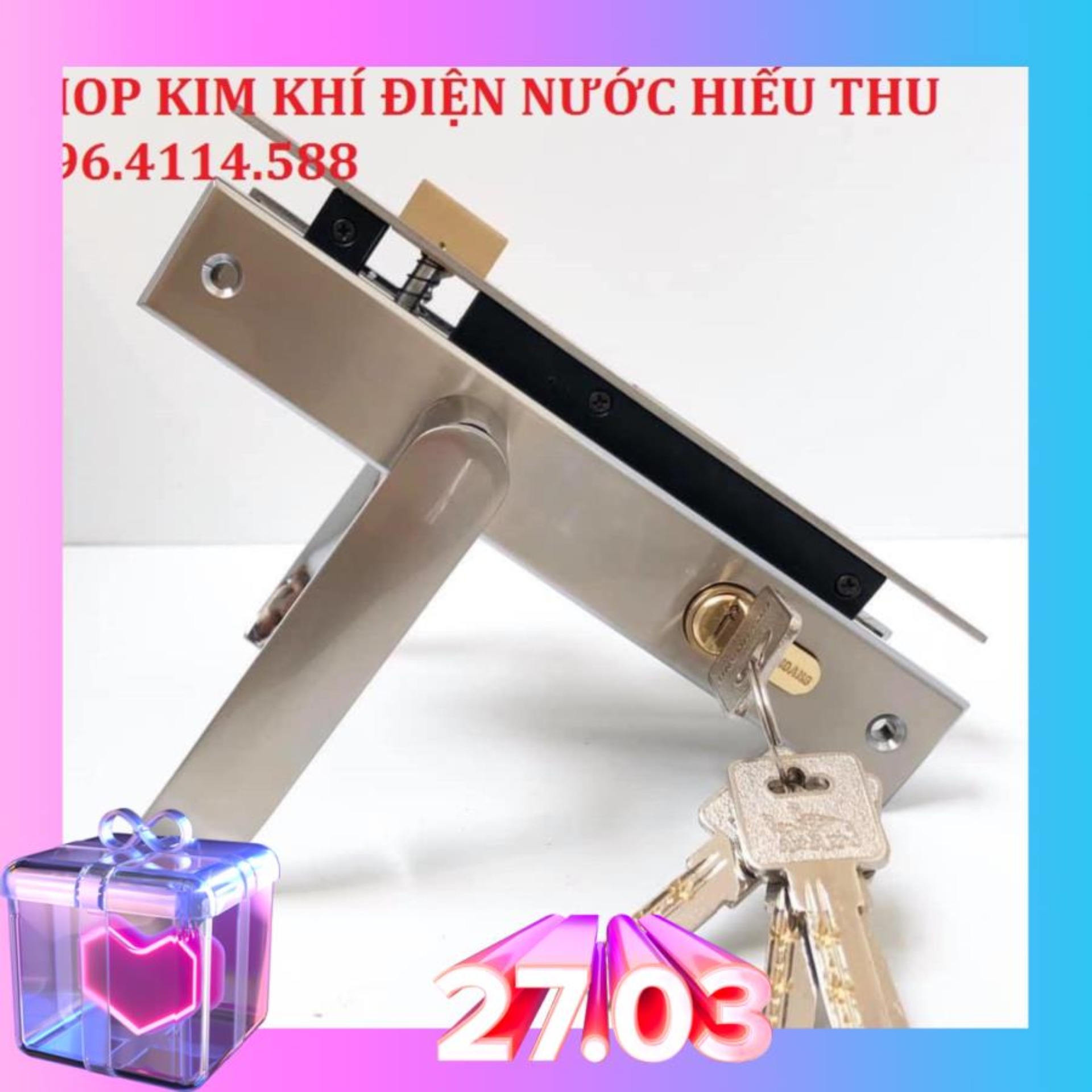Khóa Tay Gạt Huy Hoàng Khóa tay nắm cho cửa nhôm cửa nhựa cửa thép cửa gỗ EX 7044-60A