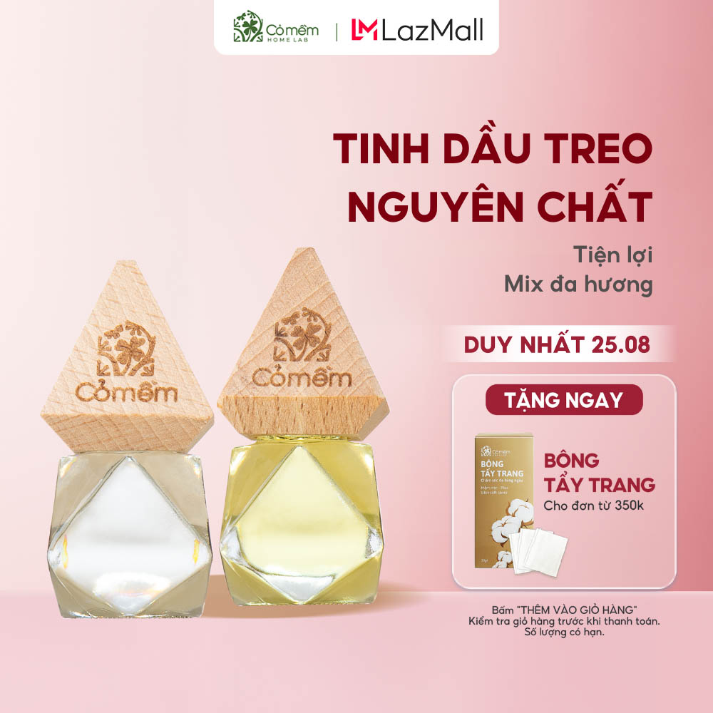 Tinh Dầu Treo Xe, Treo Phòng Ngủ, Treo Nhà Vệ Sinh, Treo Tủ Quần Áo Thiên Nhiên Nguyên Chất - Đa Hương An Toàn Cỏ Mềm 8,5ml