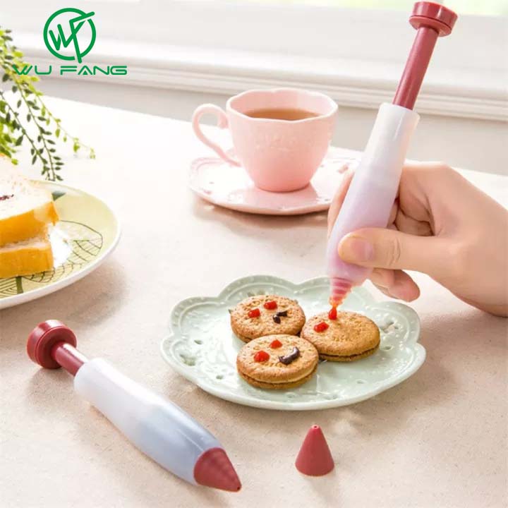 WU FANG Bút trang trí kem và chocolate lên bánh có chất liệu silica gel - intl