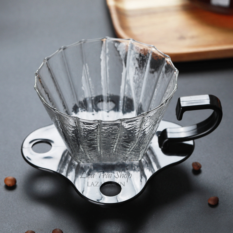 Phễu kalita thủy tinh lọc cà phê phễu drip cafe pour over pha cà phê giấy lọc