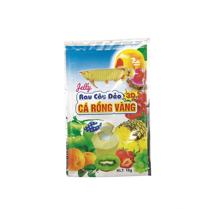 Rau câu dẻo 3D cá rồng vàng
